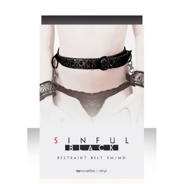 Ремень на пояс Sinful Black Restraint Belt Large черный (NSN-1231-13)
