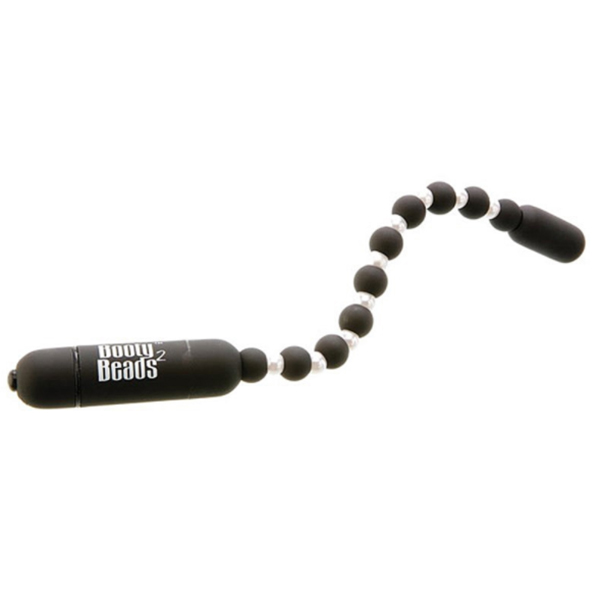 Анальная цепочка с вибрацией Booty Beads Black черная (BMS-3711-11)