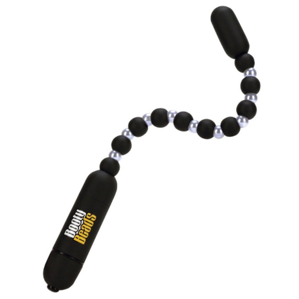Анальная цепочка с вибрацией Booty Beads Black черная (BMS-3711-11)