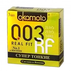 Презервативы Окамото 003 Real Fit №3 Супер тонкие анатомической формы (102 а)