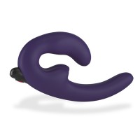 Безремневой страпон с вибрацией Sharevibe фиолетовый