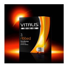 Презервативы "Vitalis" Premium №3 ribbed - ребристые (ширина 52mm)