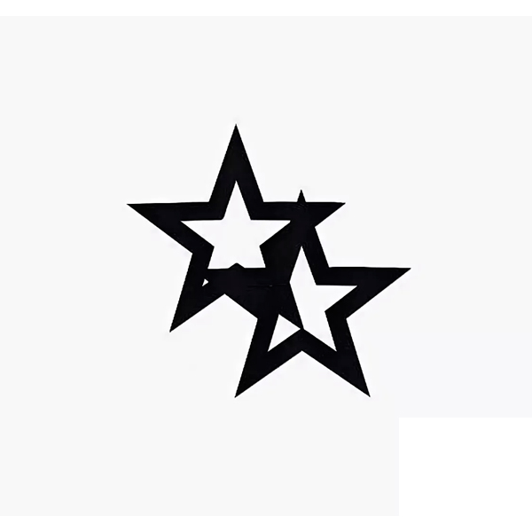 Украшение на соски Nipple Stickers в форме звездочек черное (001BLK)