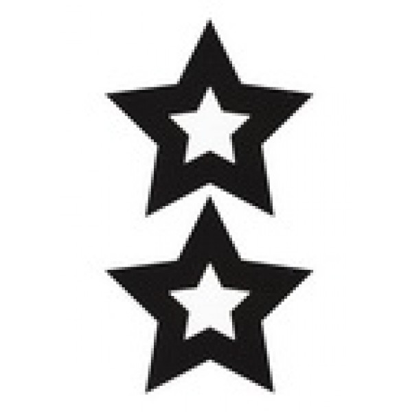 Украшение на соски Nipple Stickers в форме звездочек черное (001BLK)