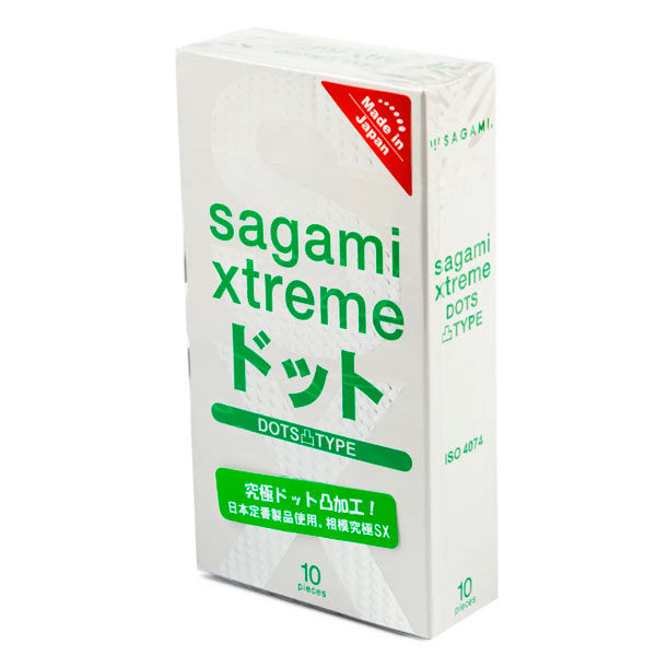40622 Sagami Xtreme Type E, 10 шт.. Анатомические презервативы с точками