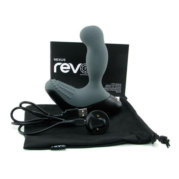 Массажер простаты Nexus Revo 2 с вращающейся головкой, серый (RE2002)