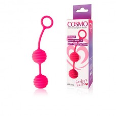 Шарики вагинальные Cosmo, цвет розовый неон, D 31 мм, вес 55 г