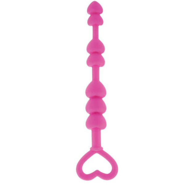 Анальная цепочка Lia Love Beads из силикона розовая (SE-4560-02)