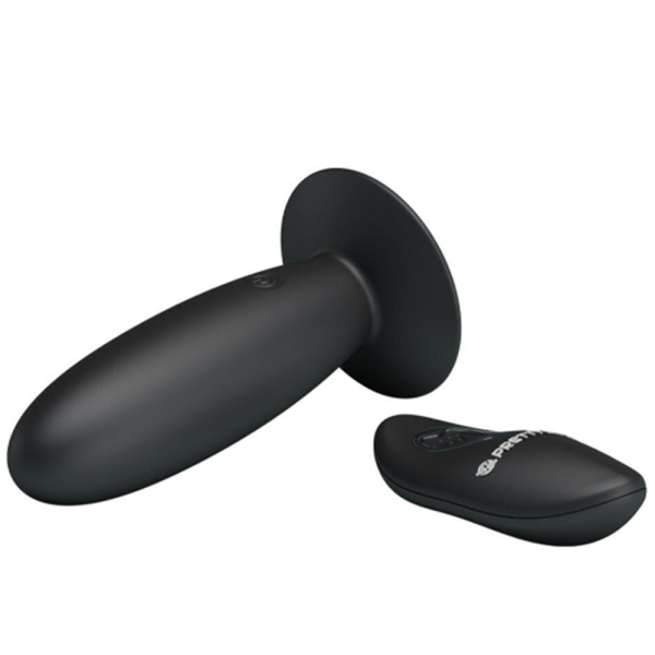 61462 Анальная пробка с беспроводным пультом управления Baile Pretty Love Remore Control Vibrating Plug, черная. 