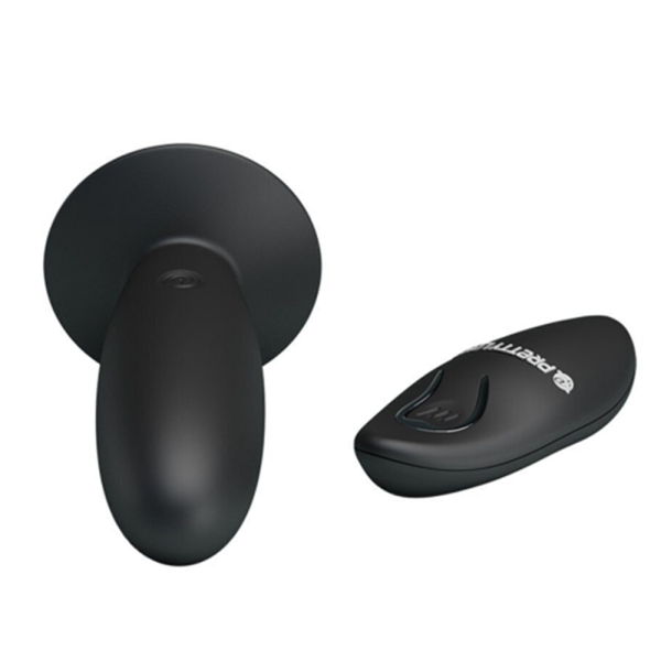 61462 Анальная пробка с беспроводным пультом управления Baile Pretty Love Remore Control Vibrating Plug, черная. 